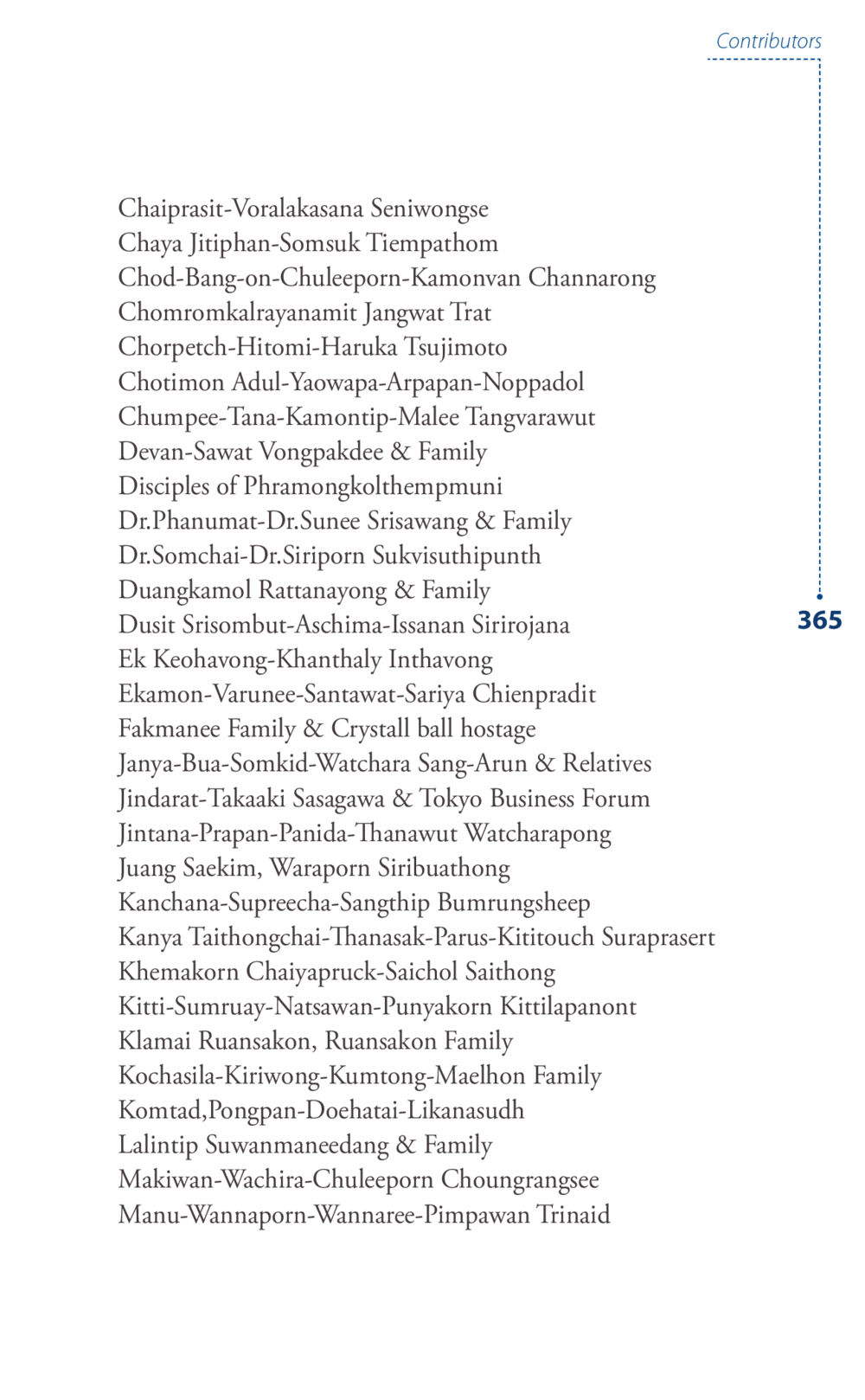 Contributors of Various Families and Individuals Journey to joy หน้า 365