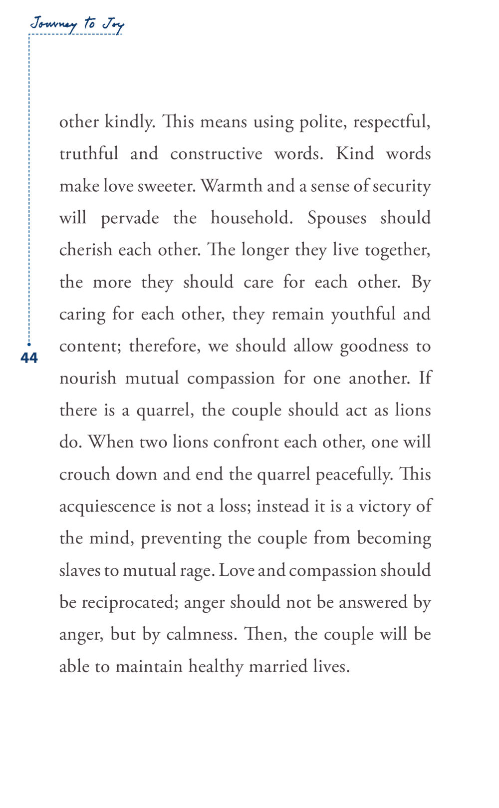 Journey to Joy: Cultivating Kindness in Marriage Journey to joy หน้า 44