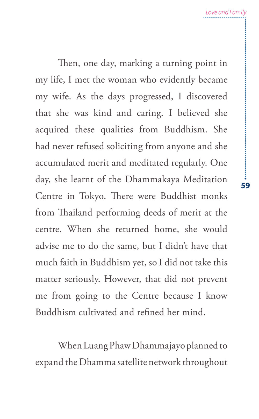 Love and Family: A Journey Through Buddhism Journey to joy หน้า 59