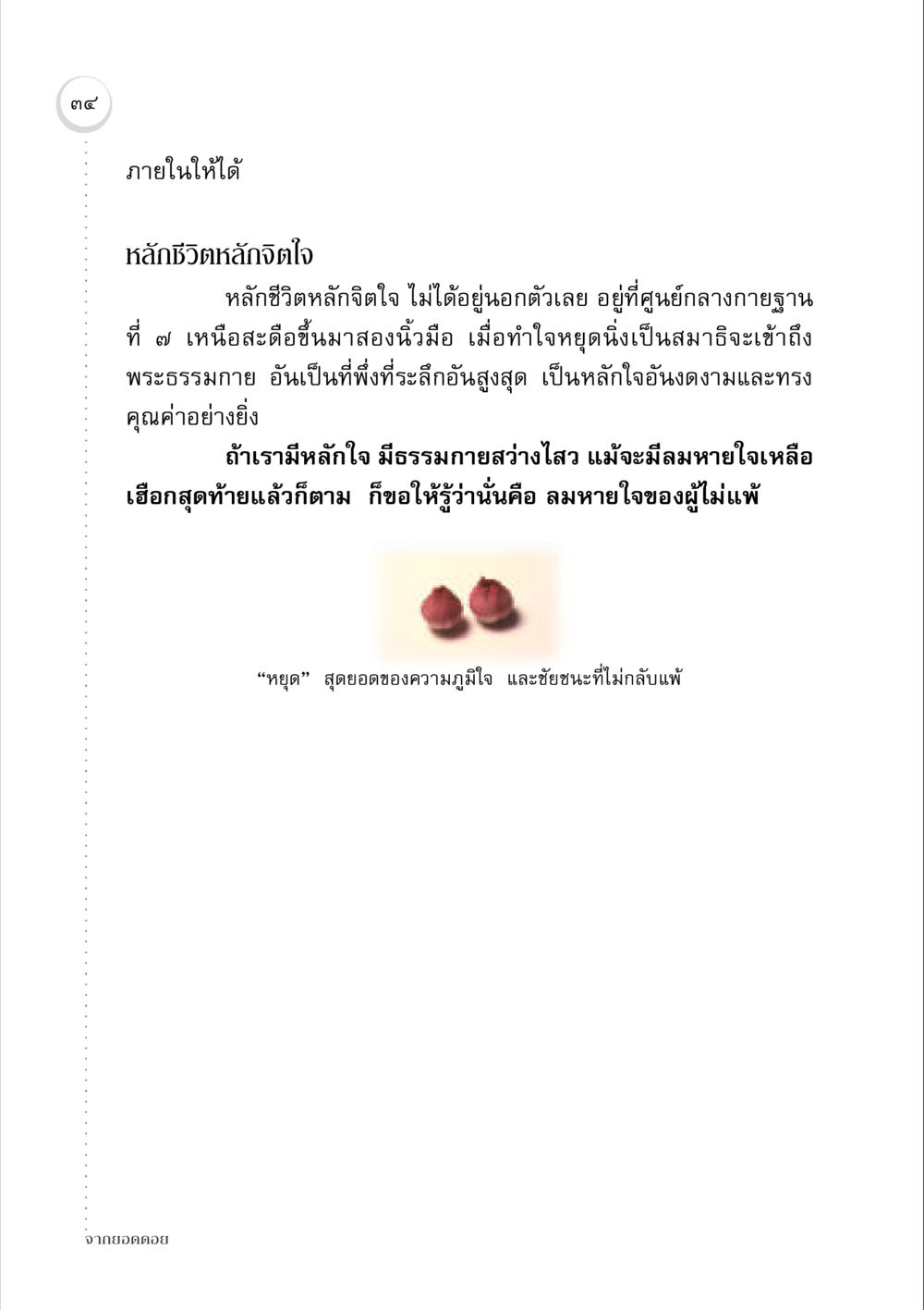 หลักชีวิตหลักจิตใจ จากยอดดอย หน้า 34