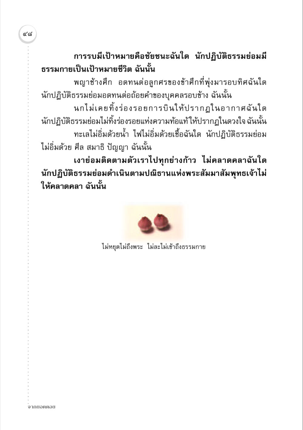การปฏิบัติธรรมและความอดทน จากยอดดอย หน้า 48