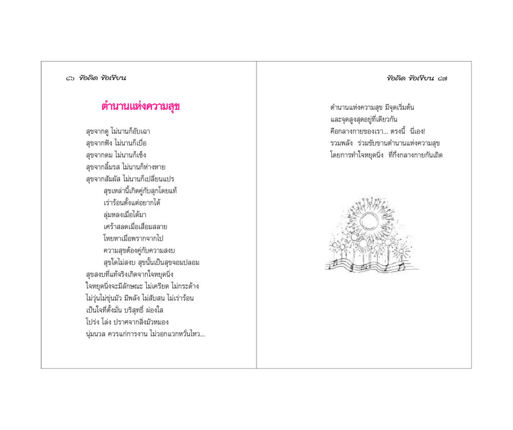 ตำนานแห่งความสุข ข้อคิดข้อเขียน หน้า 44