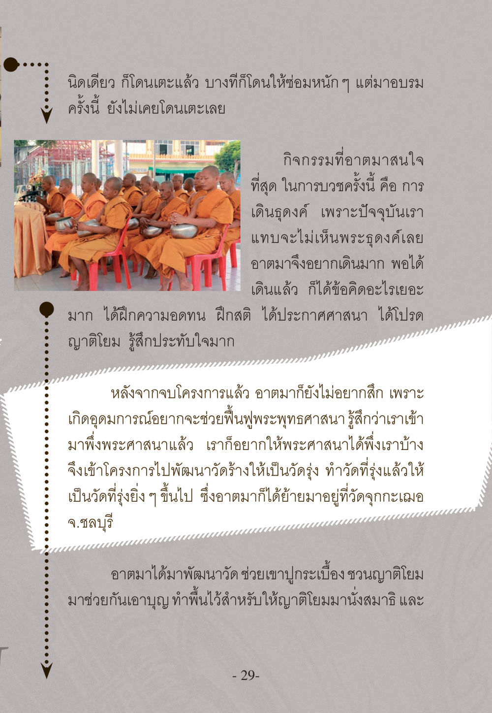 การเดินธุดงค์และการฟื้นฟูพระพุทธศาสนา WHY ทำไมใครๆ ก็บวชกัน หน้า 29