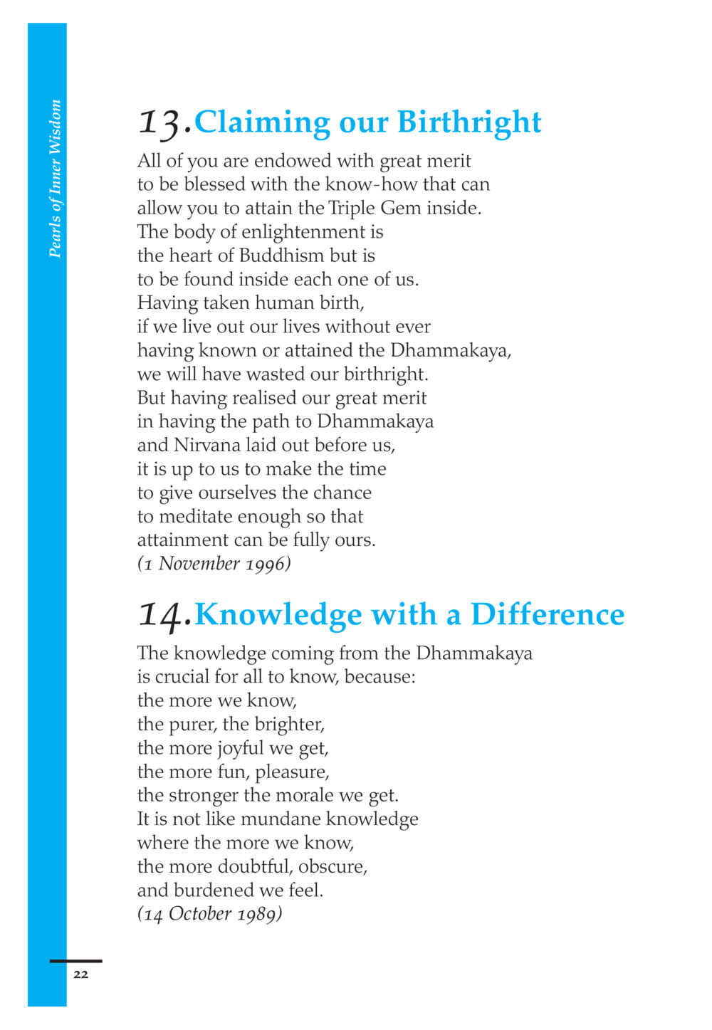 Pearls of Inner Wisdom: Claiming our Birthright Pearls of Inner Wisdom หน้า 23