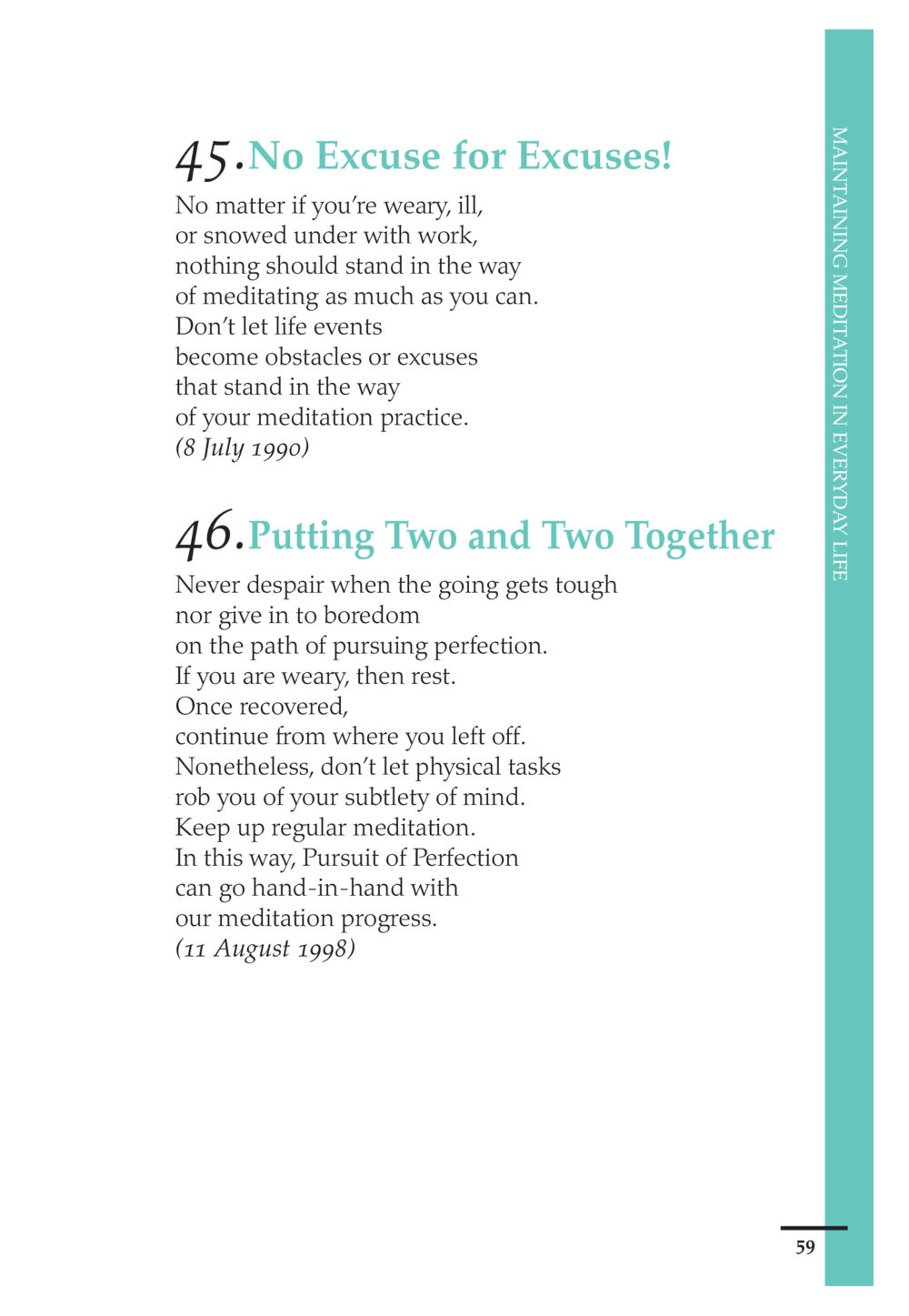 Maintaining Meditation in Everyday Life Pearls of Inner Wisdom หน้า 60