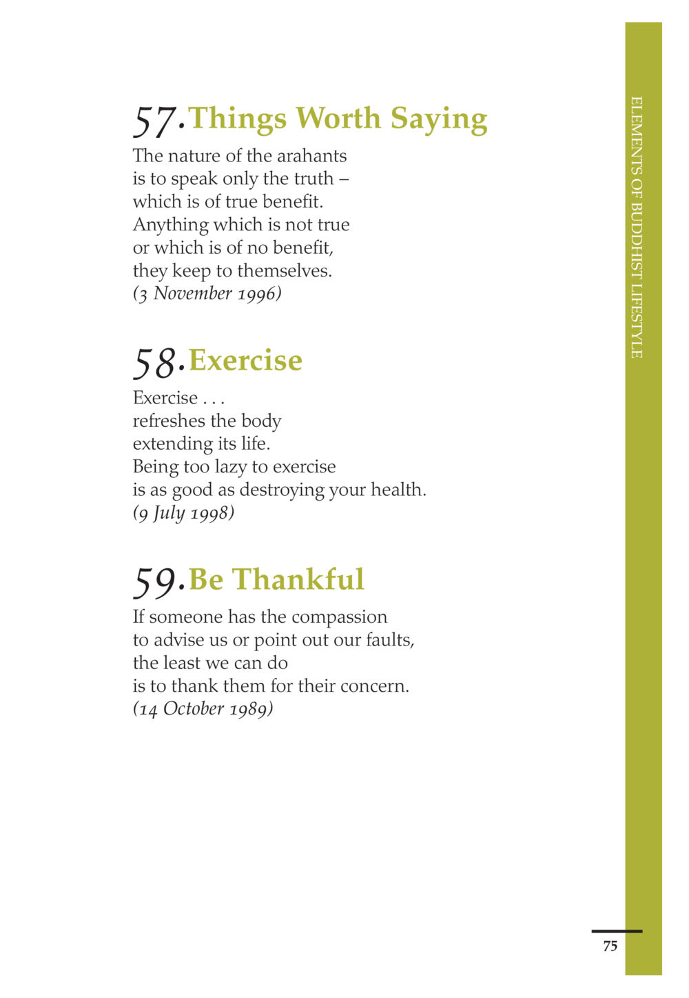 Elements of Buddhist Lifestyle Pearls of Inner Wisdom หน้า 76