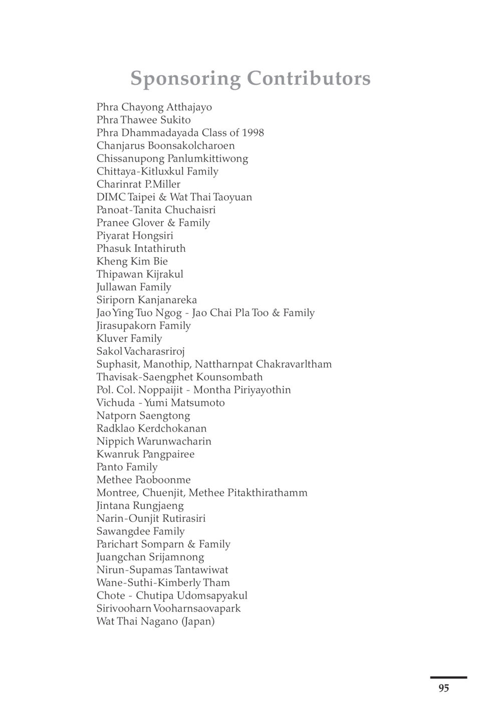 Sponsors of the Community Pearls of Inner Wisdom หน้า 96