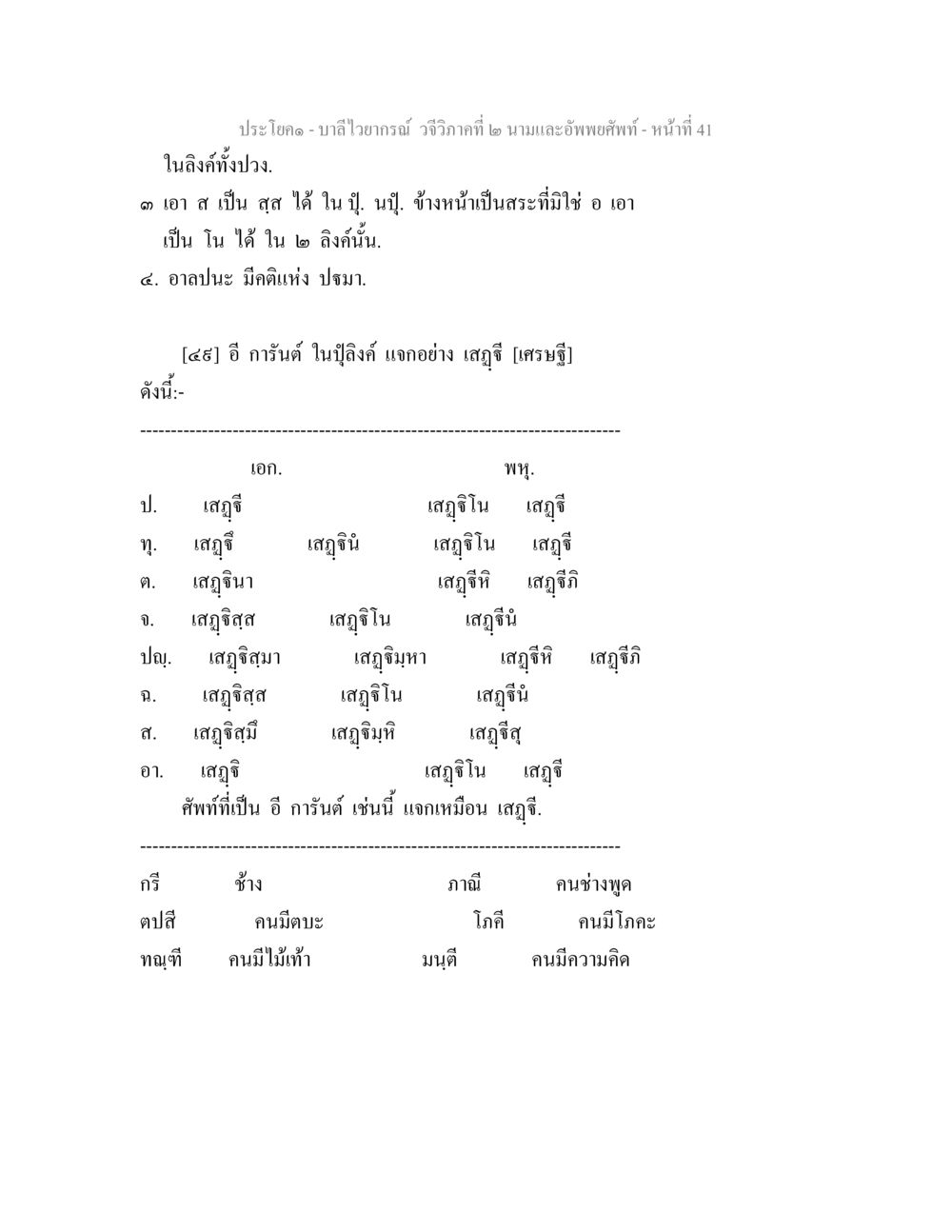 บาลีไวยากรณ์ วจีวิภาคที่ ๒: นามและอัพพยศัพท์ บาลีไวยกรณ์ วจีวิภาคที่ 2 นามและอัพพยศัพท์ หน้า 13