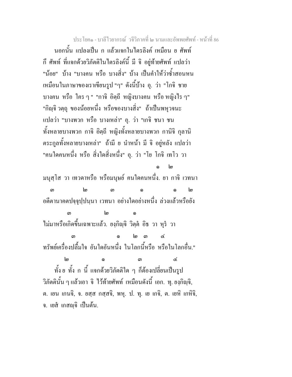 บาลีไวยากรณ์ วจีวิภาคที่ ๒: นามและอัพพยศัพท์ บาลีไวยกรณ์ วจีวิภาคที่ 2 นามและอัพพยศัพท์ หน้า 58