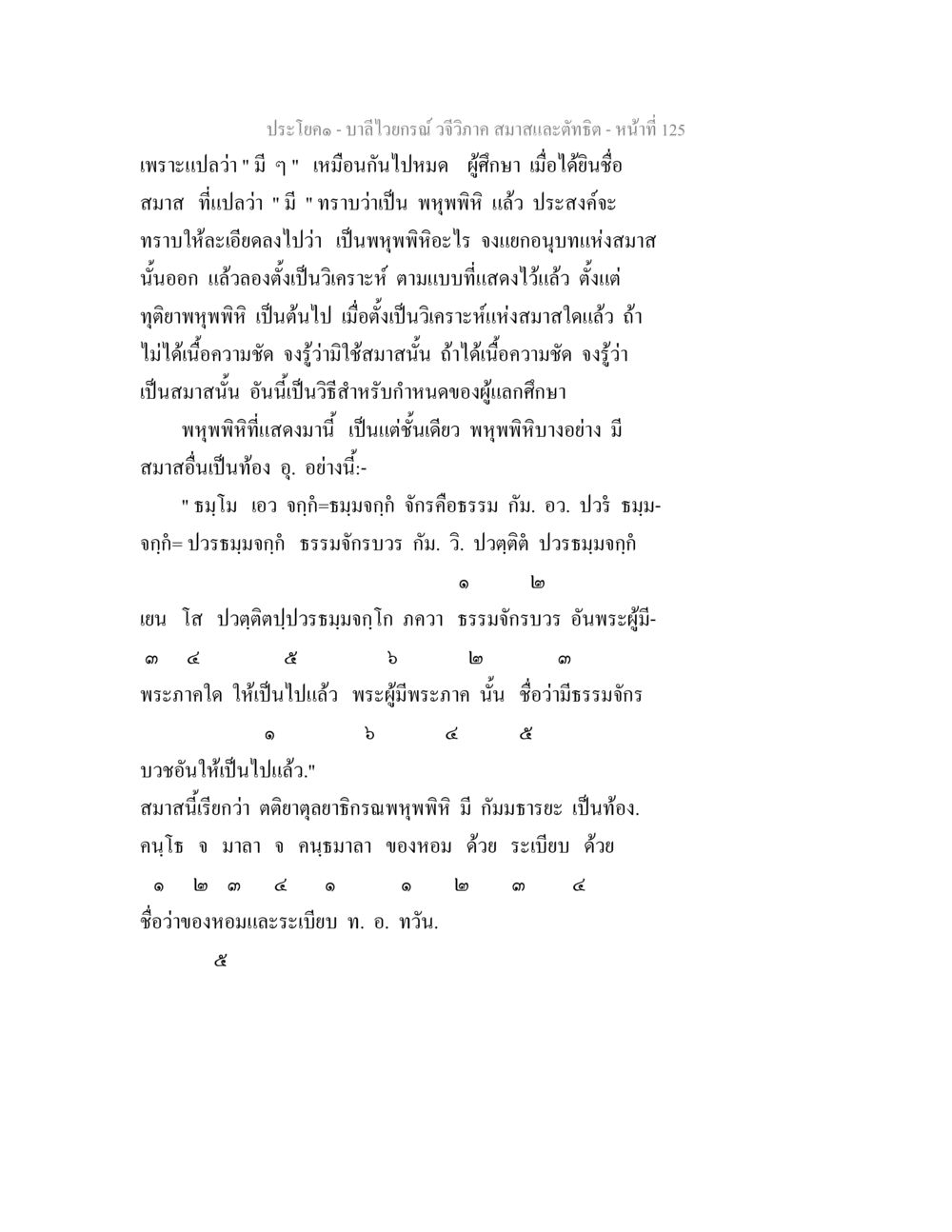 บาลีไวยกรณ์ วจีวิภาค สมาสและตัทธิต บาลีไวยกรณ์ วจีวิภาค สมาสและตัทธิต หน้า 20