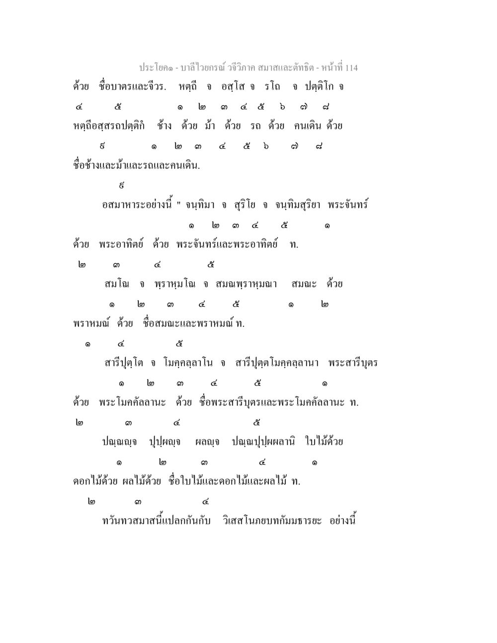 บาลีไวยกรณ์ วจีวิภาค บาลีไวยกรณ์ วจีวิภาค สมาสและตัทธิต หน้า 8