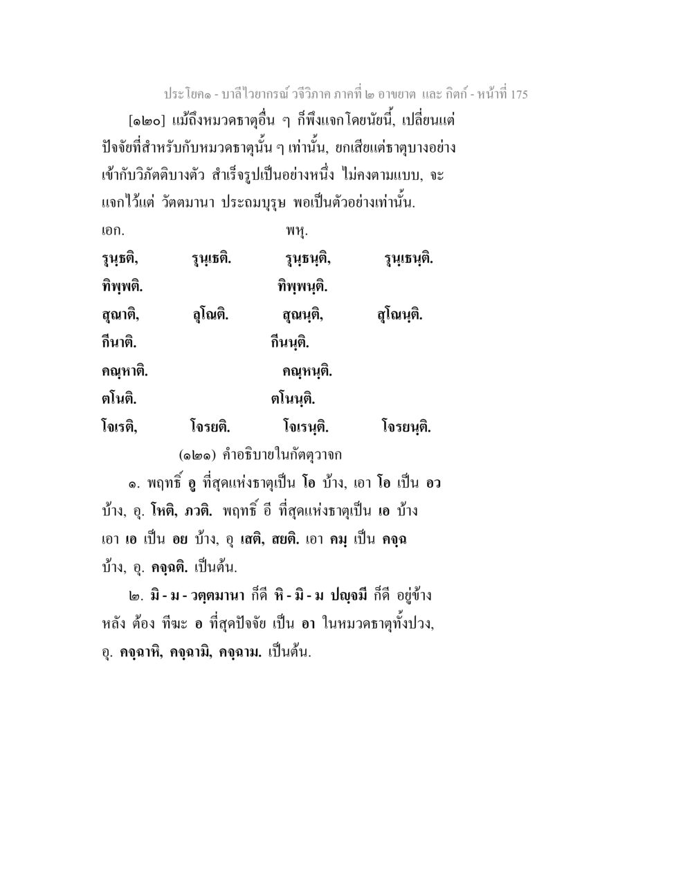 บาลีไวยากรณ์ วจีวิภาค: ภาคที่ ๒ อาขยาต และ กิตก์ บาลีไวยกรณ์ วจีวิภาค ภาคที่ 2 อาขยาต และ กิตก์ หน้า 26