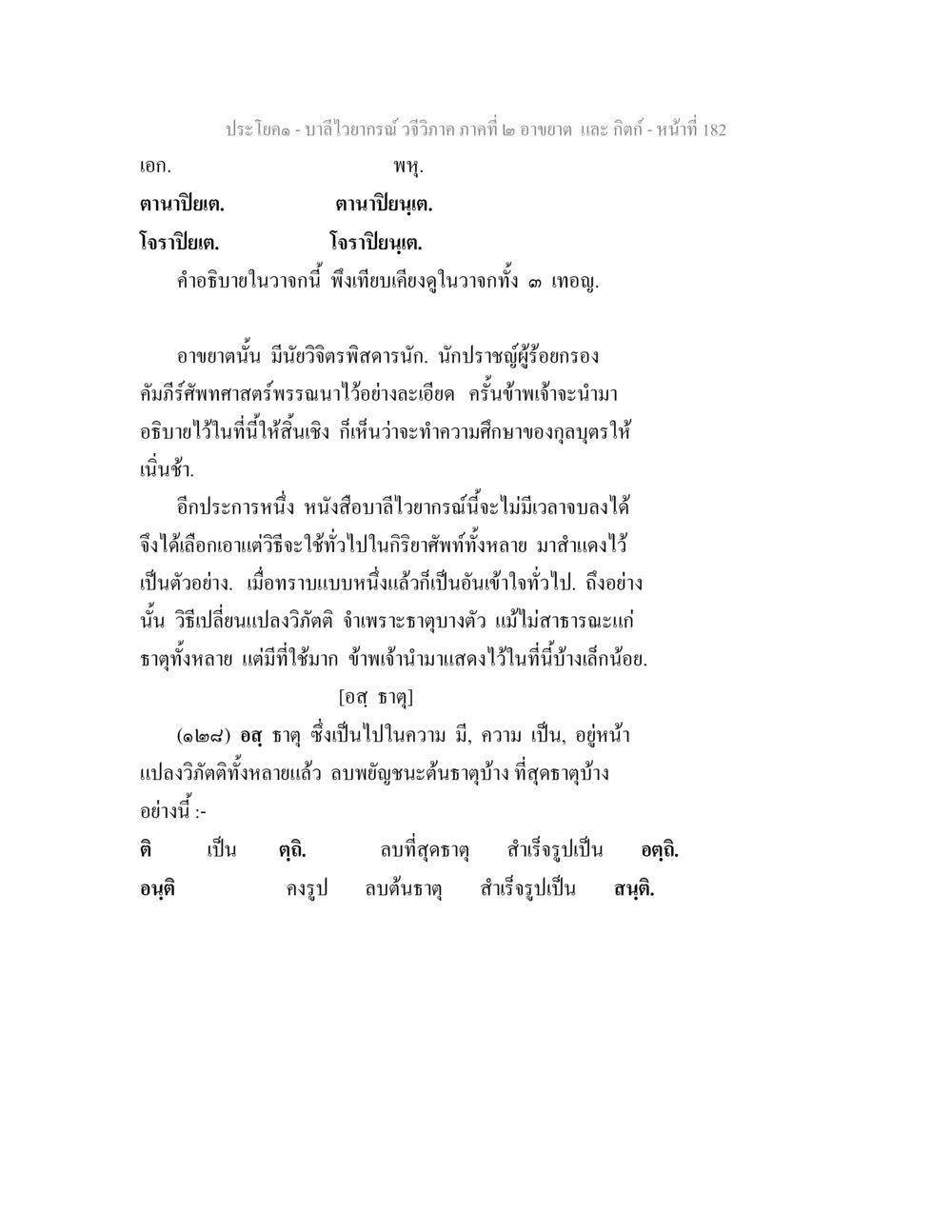 บาลีไวยากรณ์: อาขยาต และ กิตก์ บาลีไวยกรณ์ วจีวิภาค ภาคที่ 2 อาขยาต และ กิตก์ หน้า 33