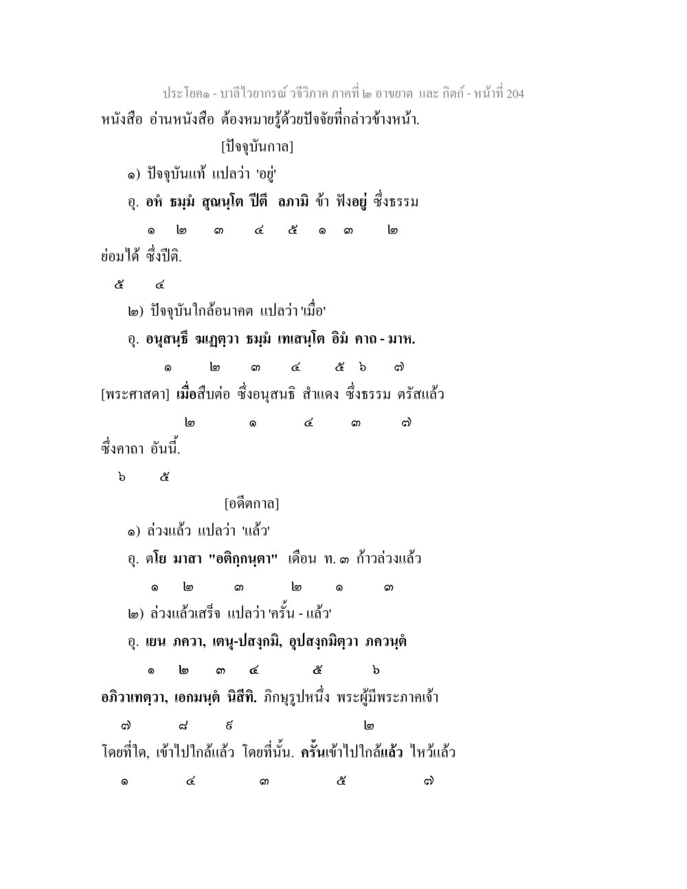 บาลีไวยากรณ์ วจีวิภาค ภาคที่ ๒ อาขยาต และ กิตก์ บาลีไวยกรณ์ วจีวิภาค ภาคที่ 2 อาขยาต และ กิตก์ หน้า 55