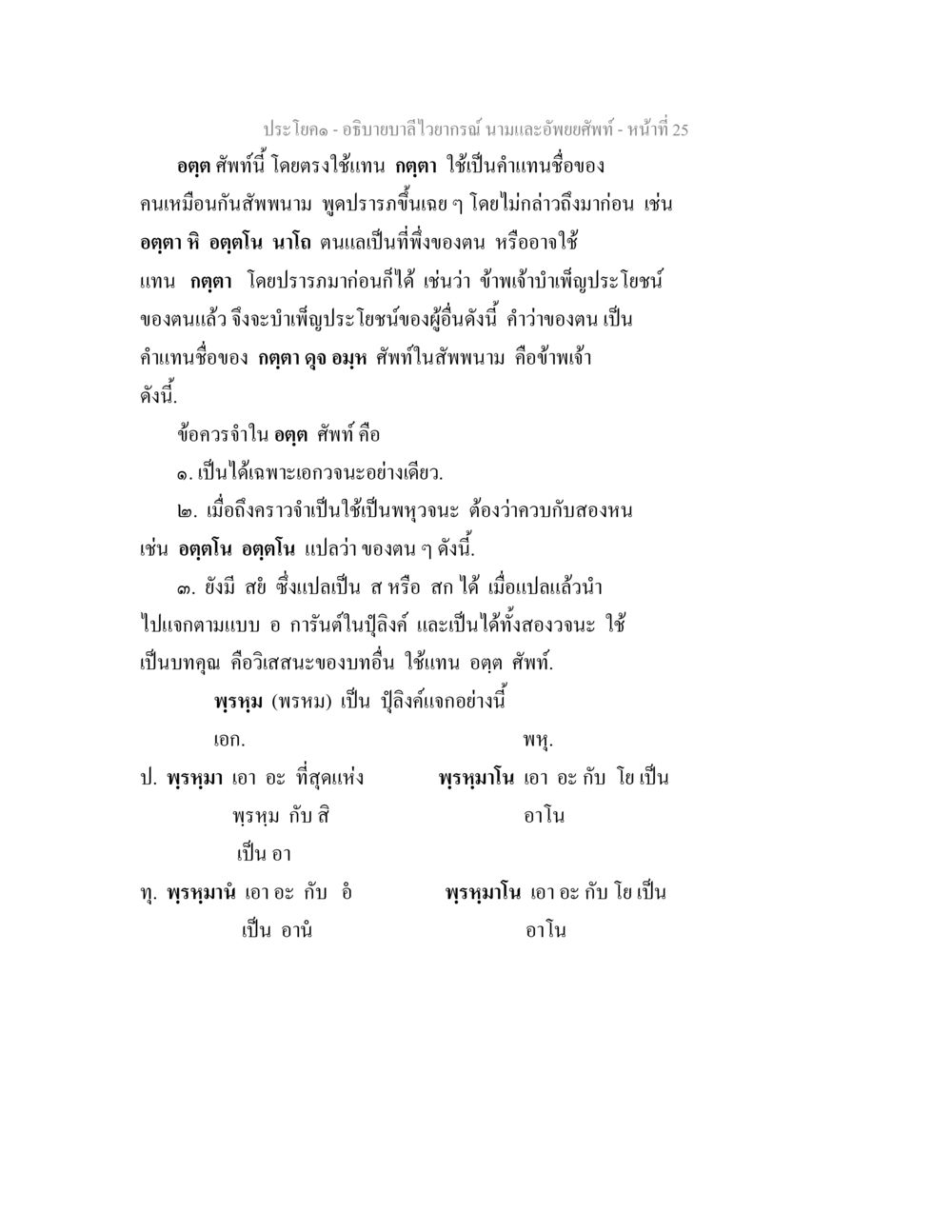 การอธิบายบาลีไวยากรณ์ นามและอัพยยศัพท์ อธิบายบาลีไวยากรณ์ นามและอัพพยศัพท์ หน้า 26