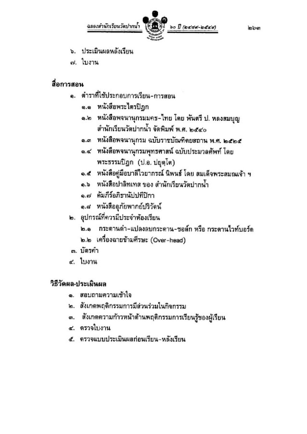 สงเคราะห์บ้านเรือนคปก.น. 60 ปี (2555-2564) วิชาบาลีไวยากรณ์ เล่ม 1 หน้า 287