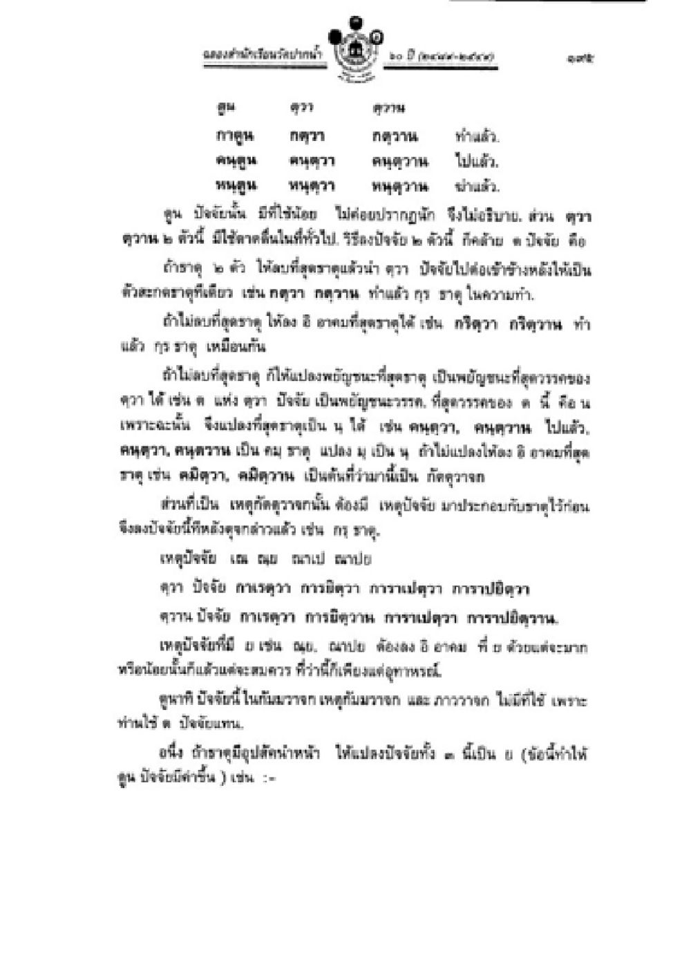 กรมธรรม์ประกันชีวิต วิชาบาลีไวยากรณ์ เล่ม 2 หน้า 219
