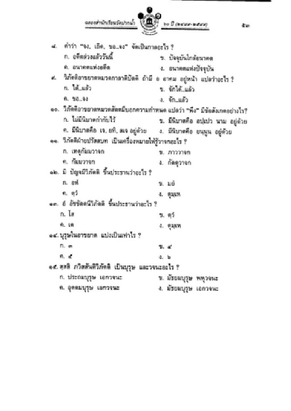 แนวทางการดูแลสุขภาพจิต วิชาบาลีไวยากรณ์ เล่ม 2 หน้า 77