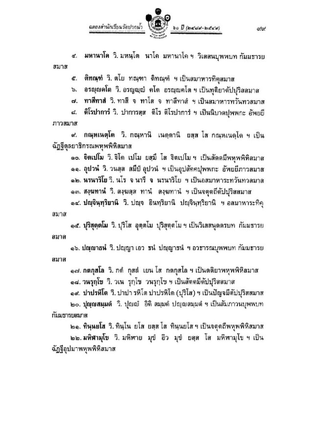 ชื่อของบุคลิกภาพและลักษณะในพระพุทธศาสนา วิชาบาลีไวยากรณ์ เล่ม 3 หน้า 121