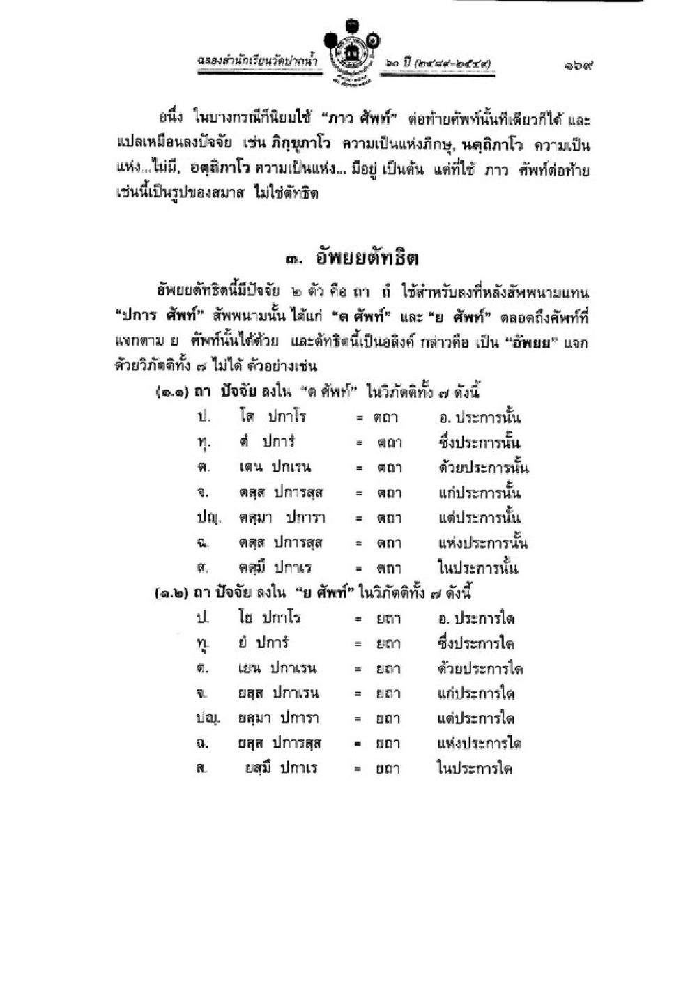 null วิชาบาลีไวยากรณ์ เล่ม 3 หน้า 191