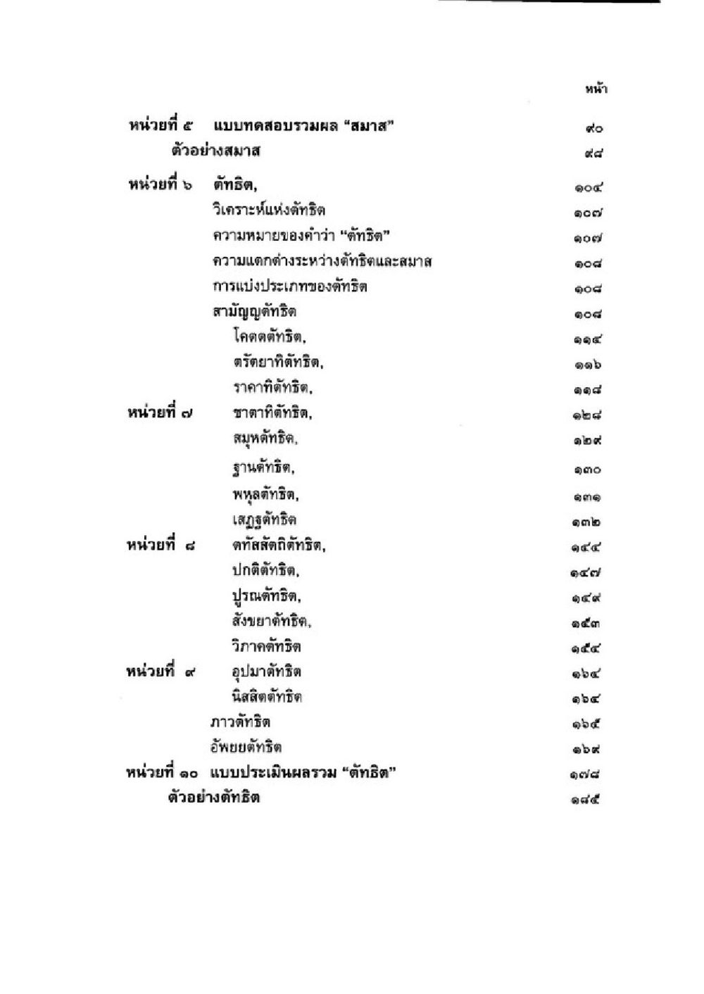 แบบทดสอบดัชนีและสม่า วิชาบาลีไวยากรณ์ เล่ม 3 หน้า 21