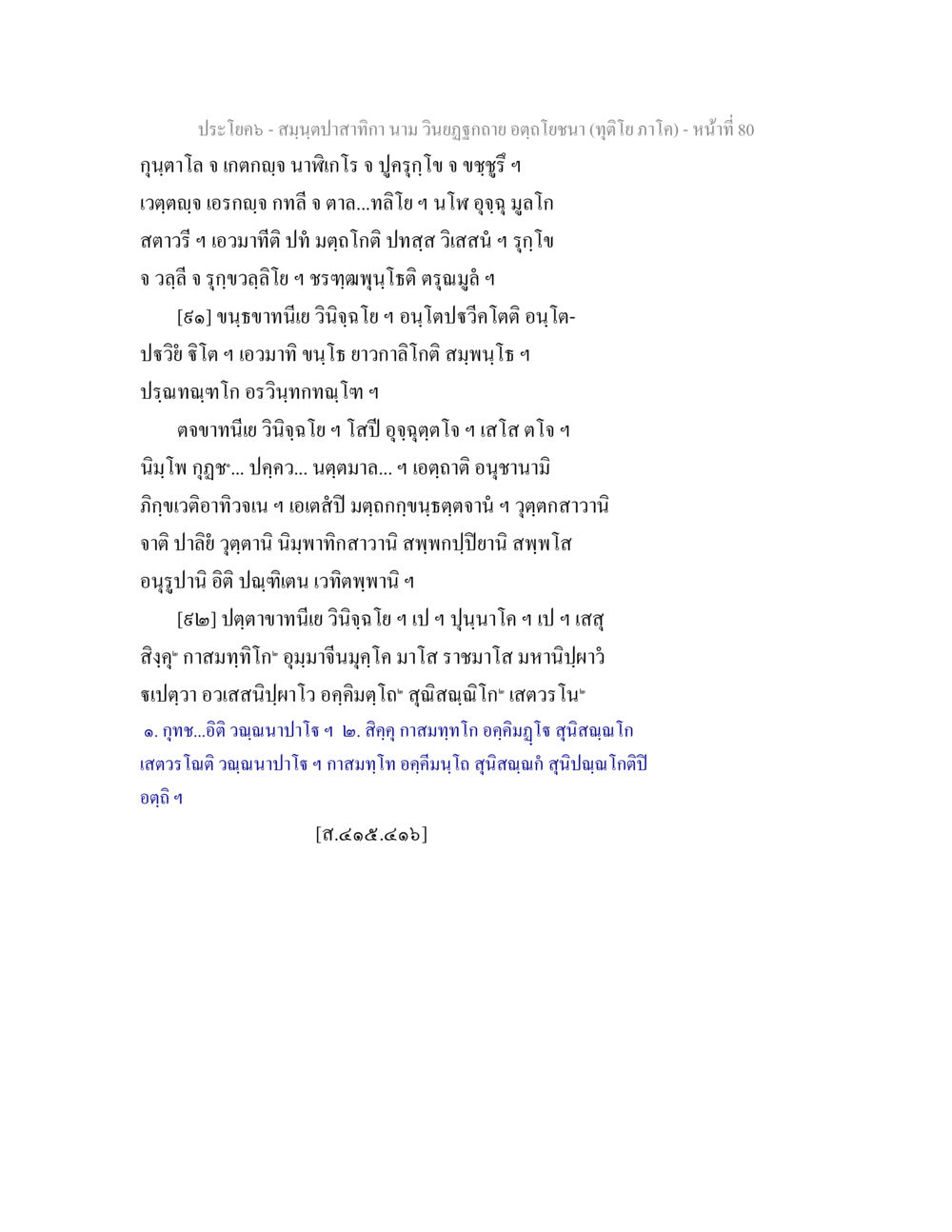 สมุนไพรสำหรับนาม วินิจฉัยฤทธิ์ อุดมโยชนา สมฺนฺตปาสาทิกา นาม วินยฏฐกถาย อตฺถโยชนา (ทุติโย ภาโค) หน้า 80