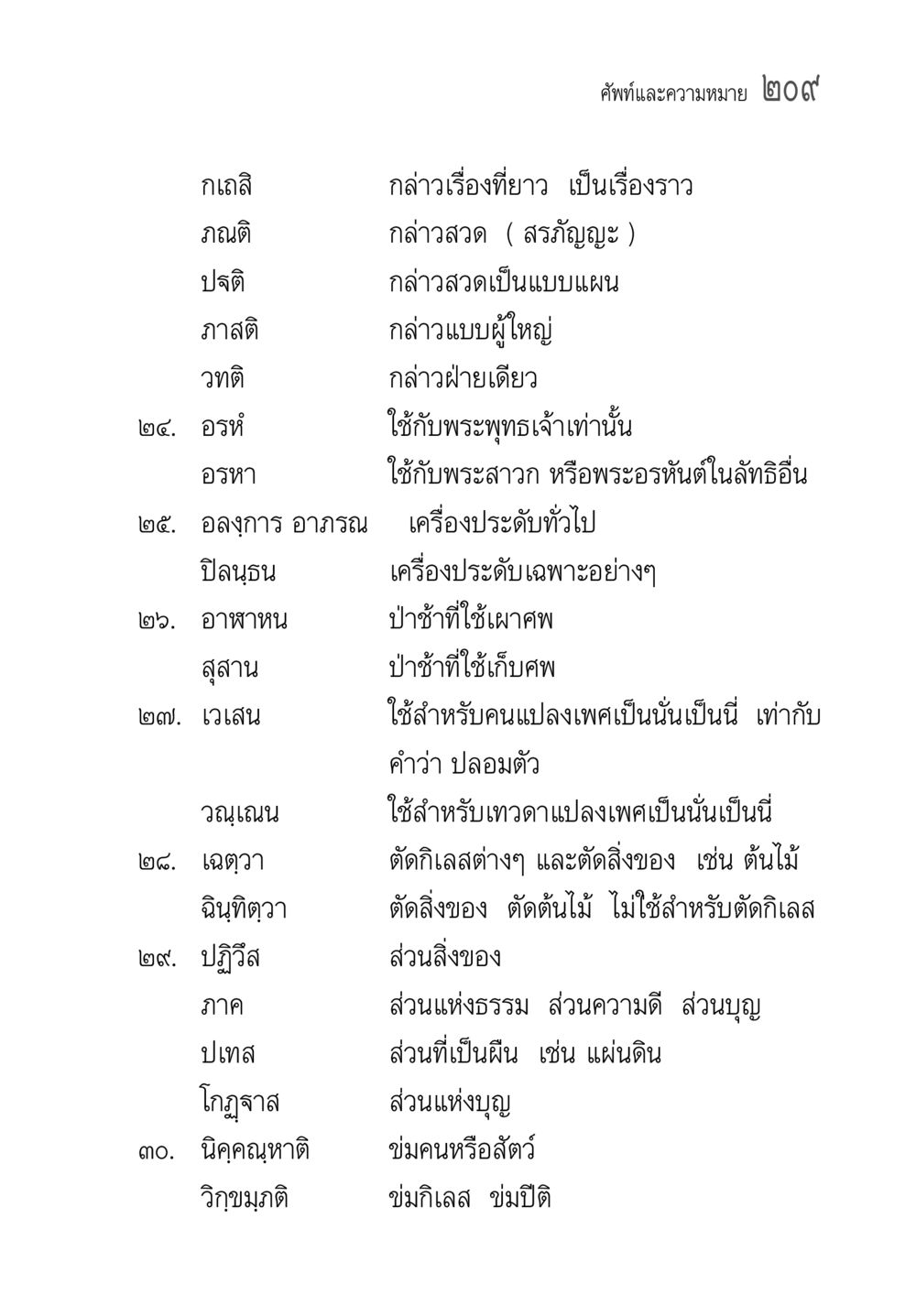 คำศัพท์และความหมายในพระพุทธศาสนา คู่มือ วิชาแปลไทยเป็นมคธ ป.ธ.4-9 หน้า 225