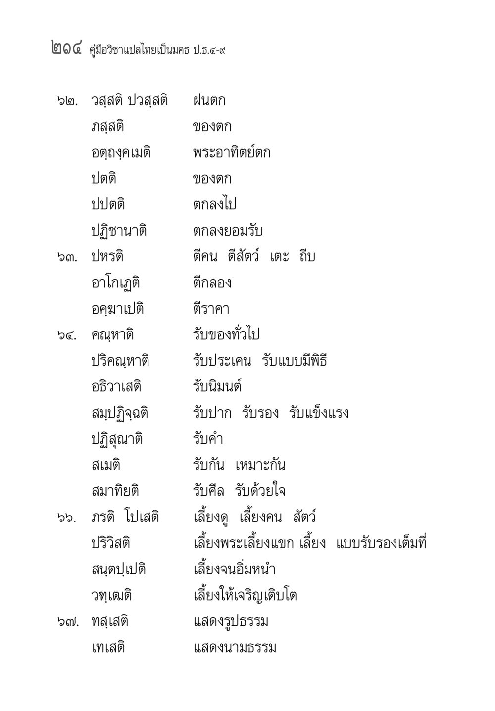 คู่มือวิชาแปลไทยเป็นนคร ป.ธ.๕-๗ คู่มือ วิชาแปลไทยเป็นมคธ ป.ธ.4-9 หน้า 230
