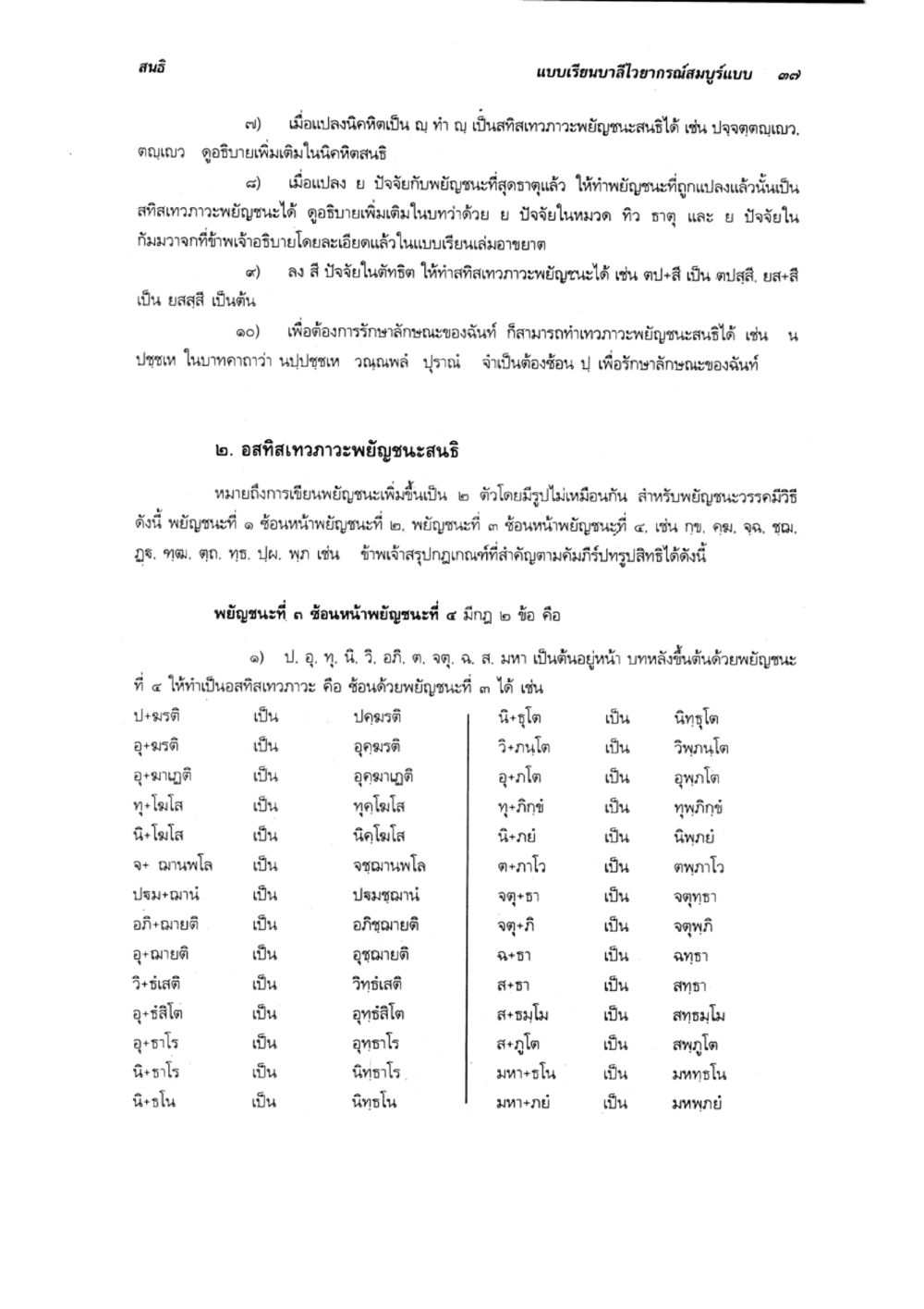 สมิธ แบบเรียนบาลีไวยากรณ์สมุรย์แบบ ๑๓ แบบเรียนบาลีไวยากรณ์สมบูรณ์แบบ เล่ม 1 หน้า 37