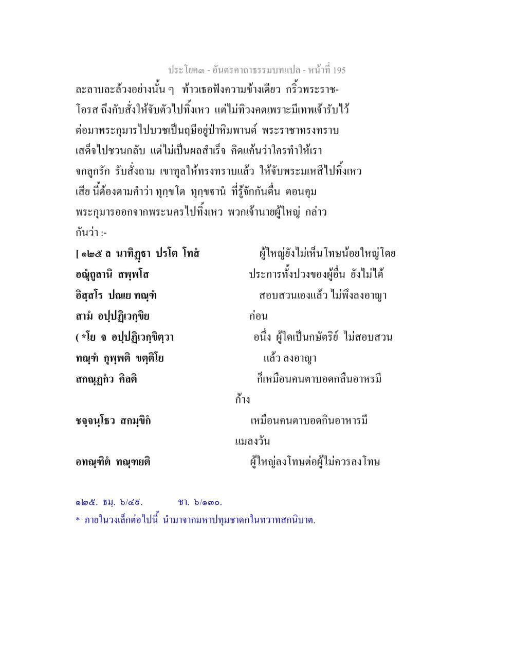 ประโยค - อัญคราีธรรมบทแปล - หน้า 195 อันตรคาถาธรรมบทแปล ภาค 1-8  หน้า 198