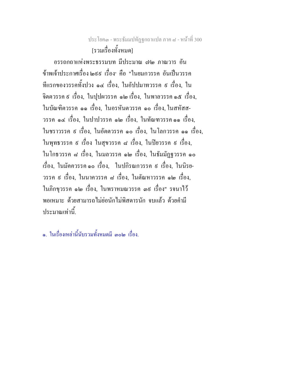พระธรรมปาฏิฎกฉบับแปล ภาค ๔ หน้าที่ 300 พระธัมมปทัฏฐกถา แปลภาค 8 หน้า 302