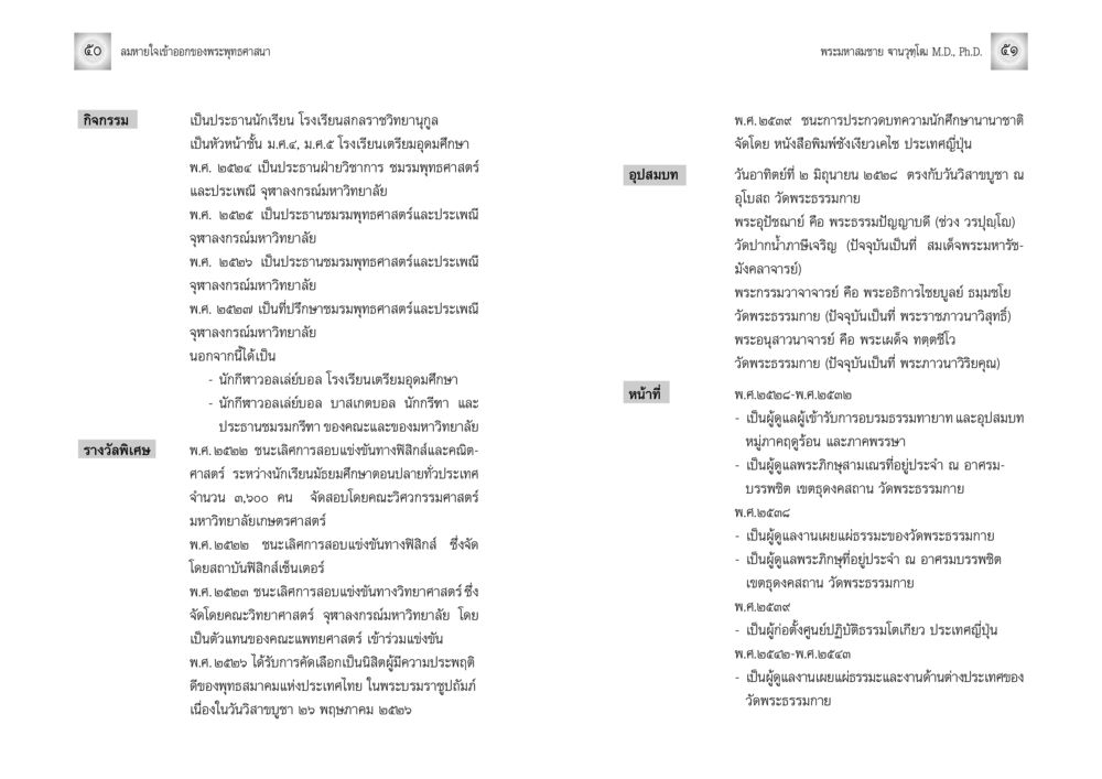 ๕๐ ลมหายใจเข้าออกของพระพุทธศาสนา ลมหายใจเข้าออกของพระพุทธศาสนา หน้า 26