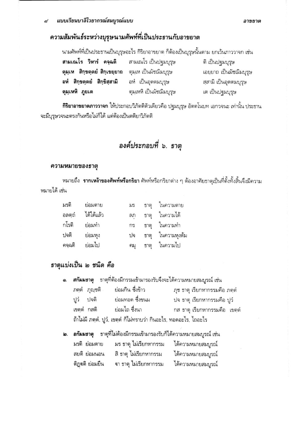 การอธิบายรูปแบบของศัพท์ในภาษาไทย แบบเรียนบาลีไวยากรณ์สมบูรณ์แบบ เล่ม 3 หน้า 12