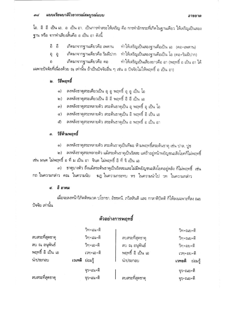 การเรียนรู้เสียงสระในภาษาไทย แบบเรียนบาลีไวยากรณ์สมบูรณ์แบบ เล่ม 3 หน้า 38