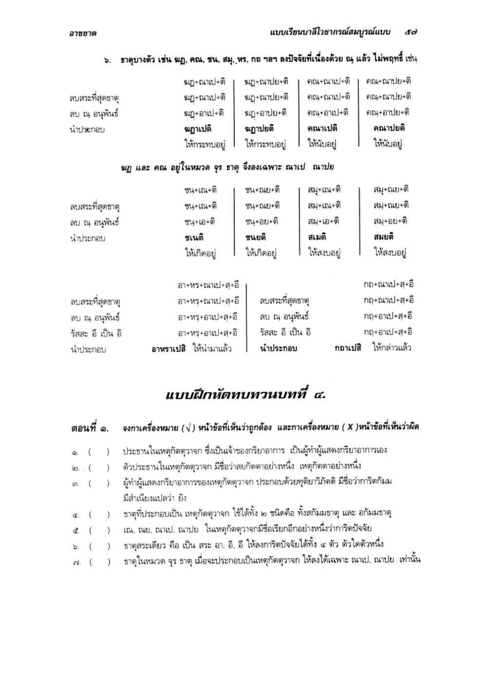 การเรียนรู้เกี่ยวกับอาชญาวิทยาและบทที่ 5 แบบเรียนบาลีไวยากรณ์สมบูรณ์แบบ เล่ม 3 หน้า 61