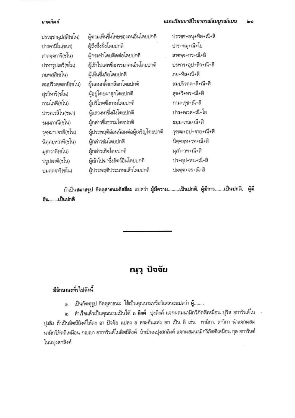 แบบเรียนบำไวจารณ์สมบูรณ์แบบ ๒ แบบเรียนบาลีไวยากรณ์สมบูรณ์แบบ เล่ม 5 หน้า 21