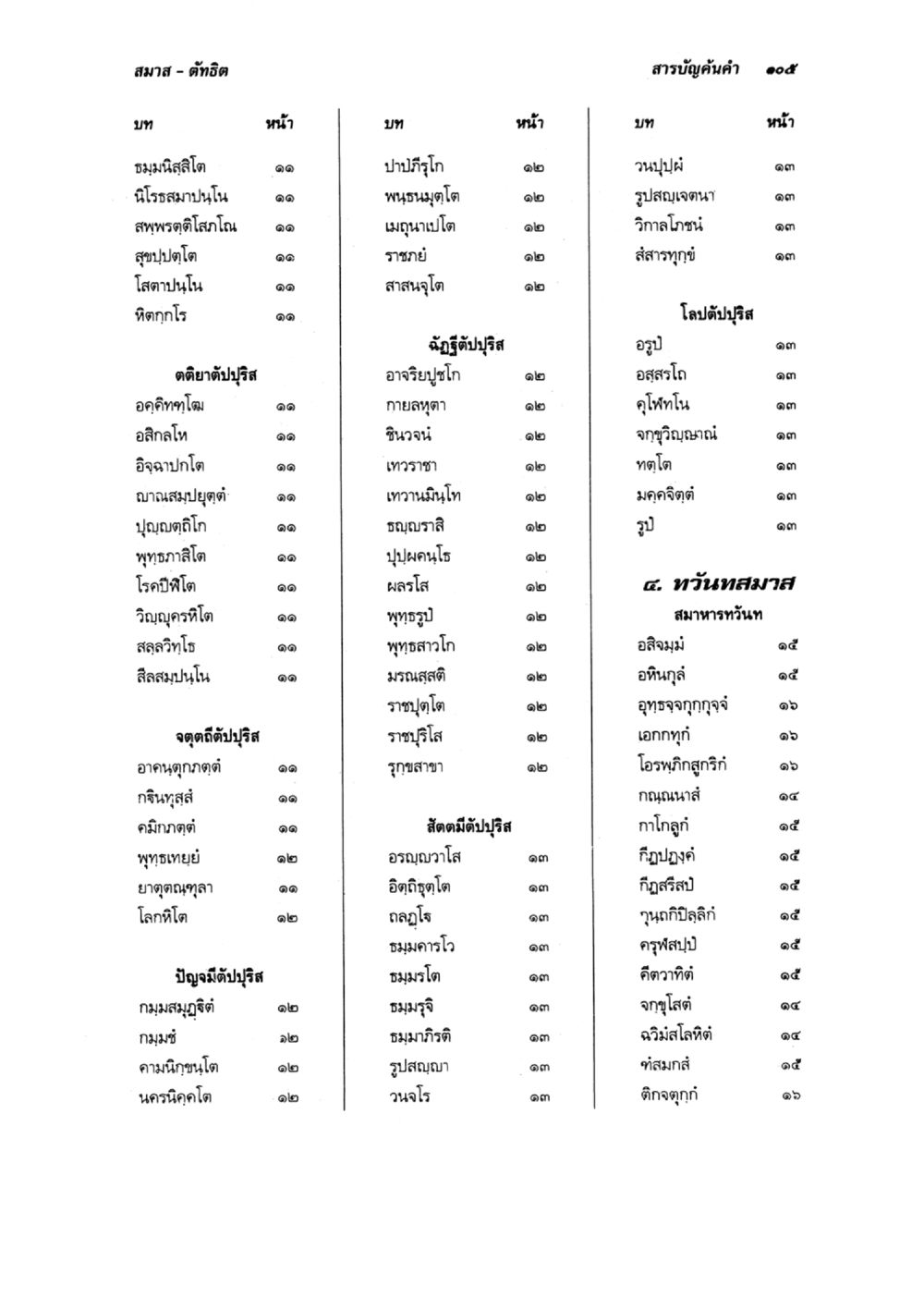 สมาส – ดัทยิต แบบเรียนบาลีไวยากรณ์สมบูรณ์แบบ เล่ม 6 หน้า 105