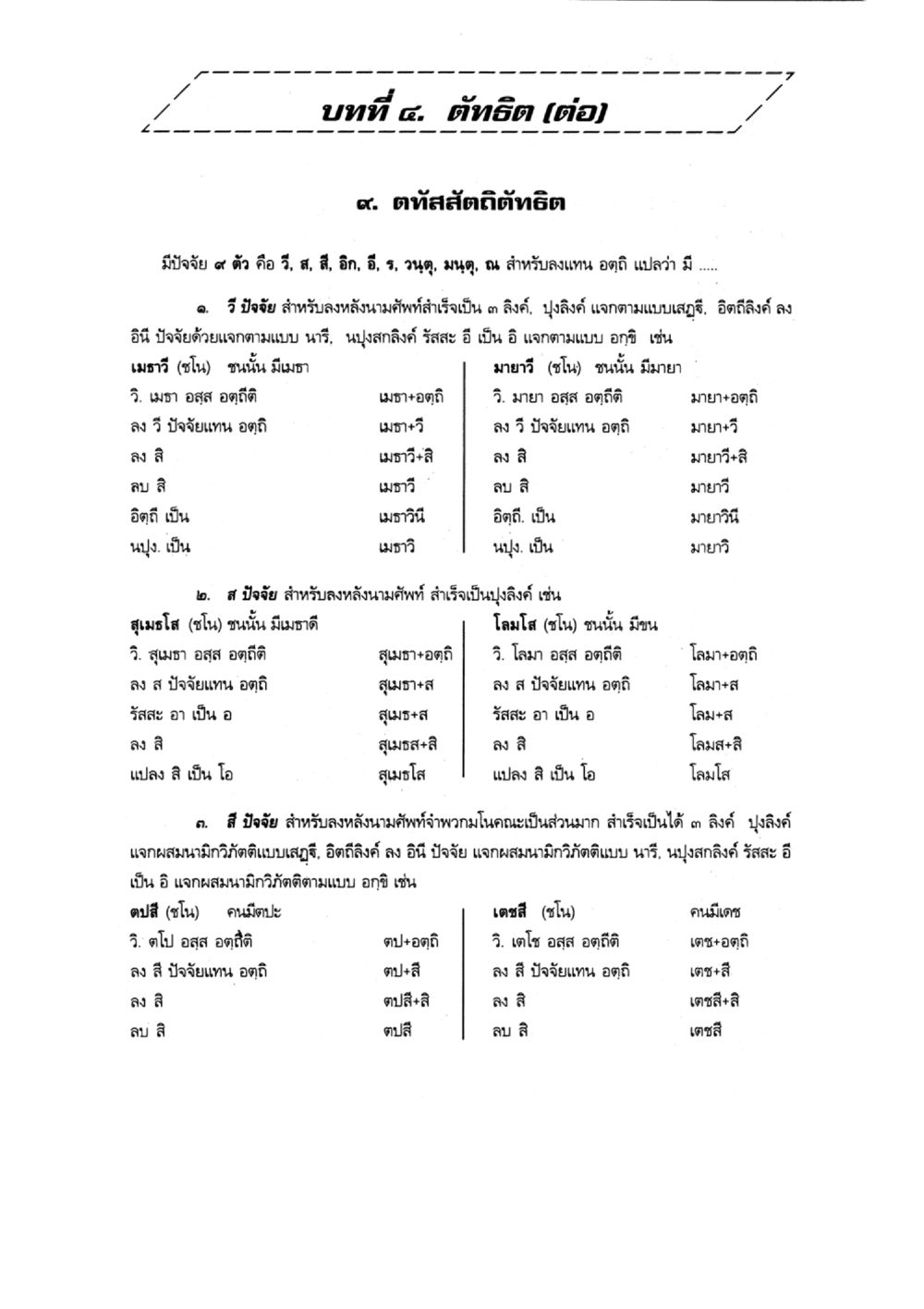 บทที่ ๔ ตัวยิด (ต่อ) แบบเรียนบาลีไวยากรณ์สมบูรณ์แบบ เล่ม 6 หน้า 81