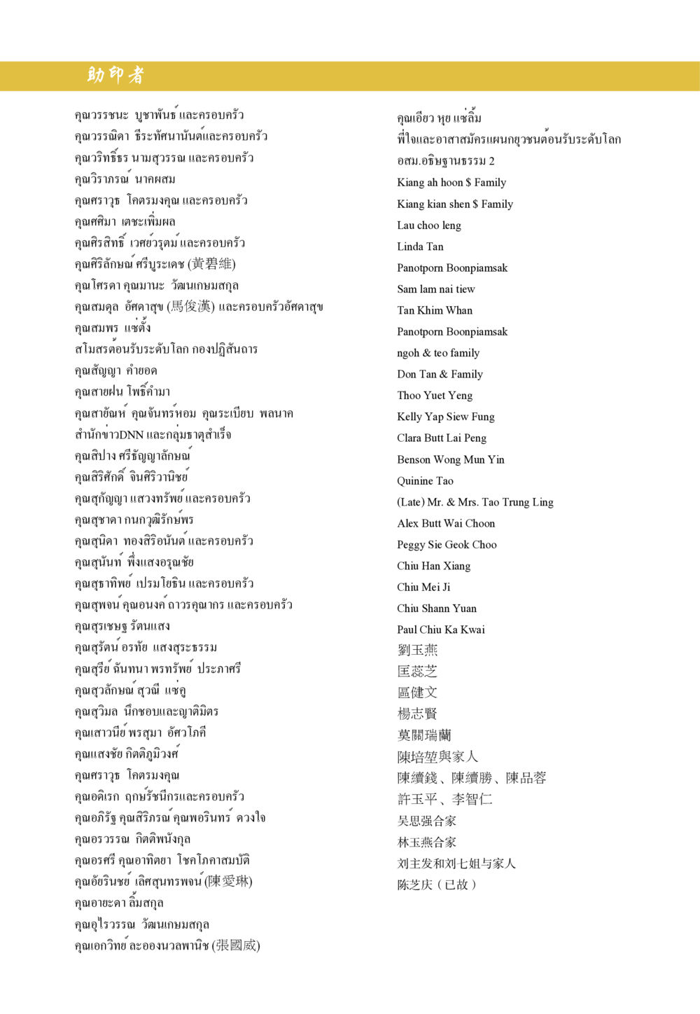 รายชื่อรองประธานและสมาชิกครอบครัว 老奶奶的金言玉语 หน้า 279