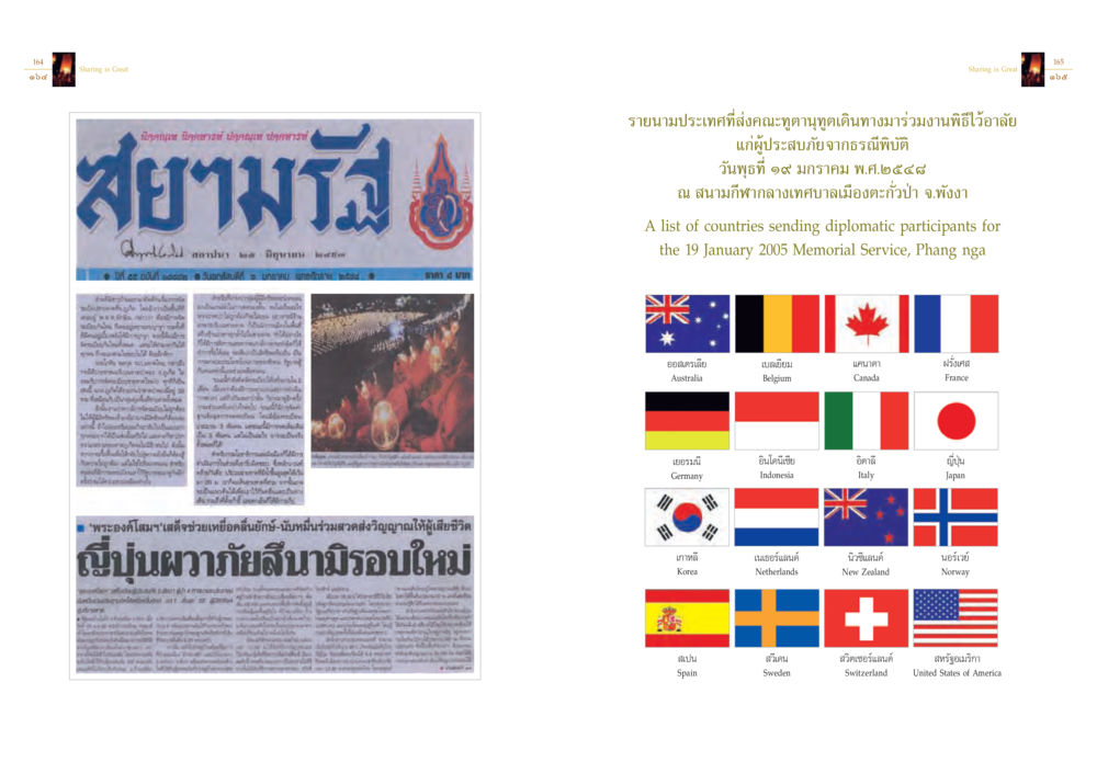 พิธีรำลึกวันที่ 19 มกราคม 2548 ที่พังงา Sharing is Great หน้า 84