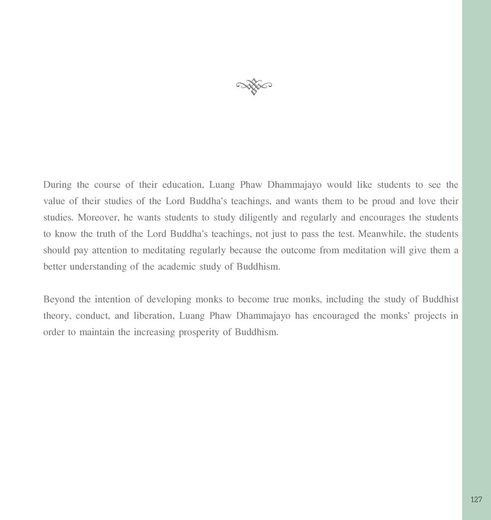The Importance of Studying Lord Buddha's Teachings The Sun of Peace หน้า 127