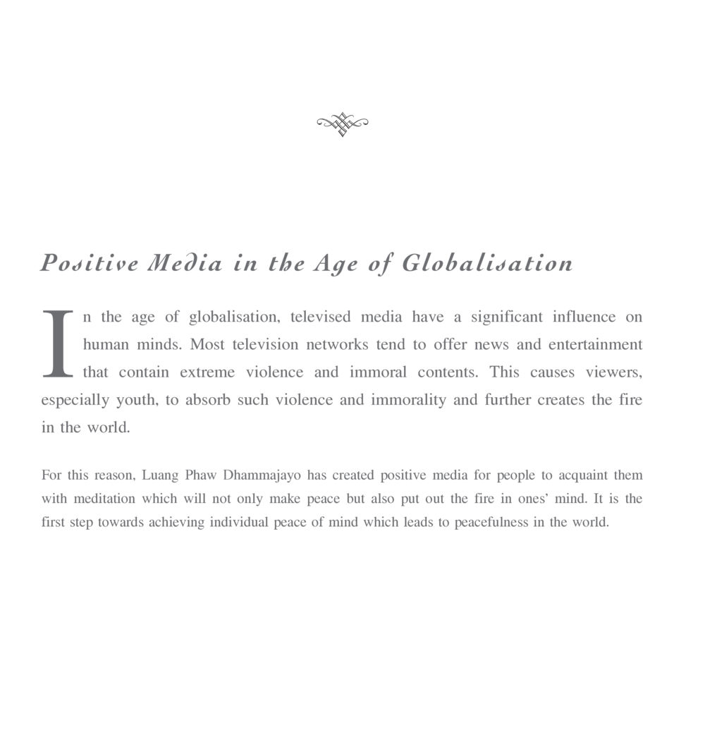 Positive Media in the Age of Globalisation The Sun of Peace หน้า 146