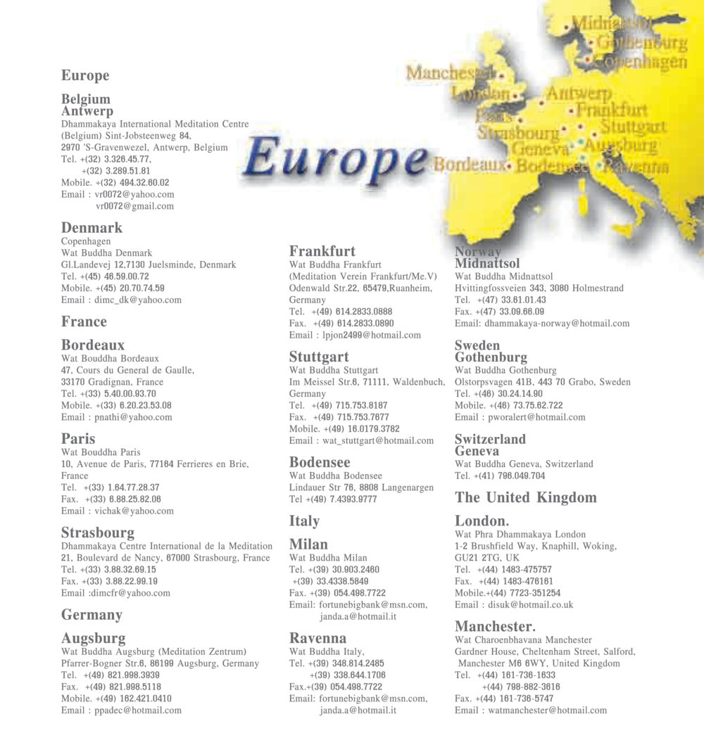 Meditation Centers in Europe The Sun of Peace หน้า 163