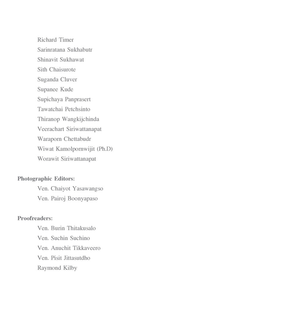 Editorial Team and Contributors The Sun of Peace หน้า 226