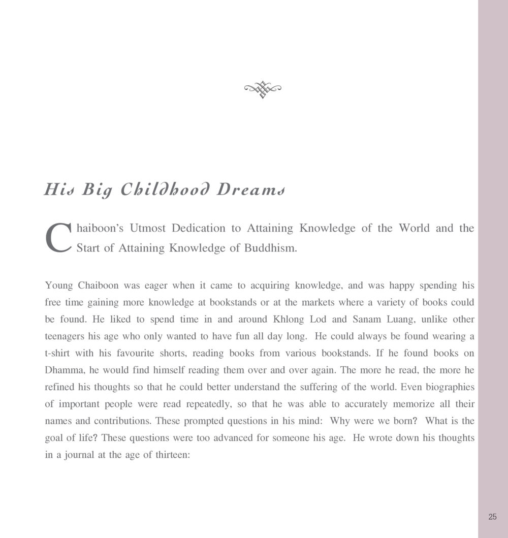 Chaiboon's Journey of Knowledge and Buddhism The Sun of Peace หน้า 25