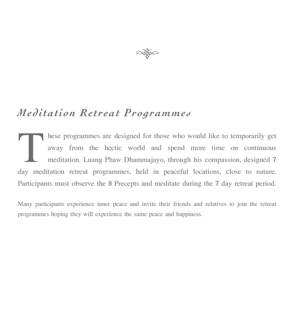 Meditation Retreat Programmes The Sun of Peace หน้า 68