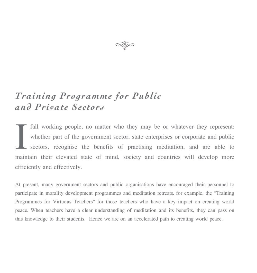 Training Programme for Public and Private Sectors The Sun of Peace หน้า 72