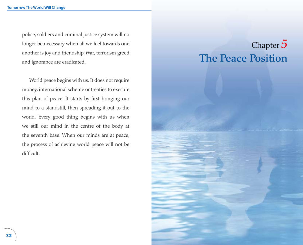 The Path to World Peace Tomorrow The World Will Change หน้า 18