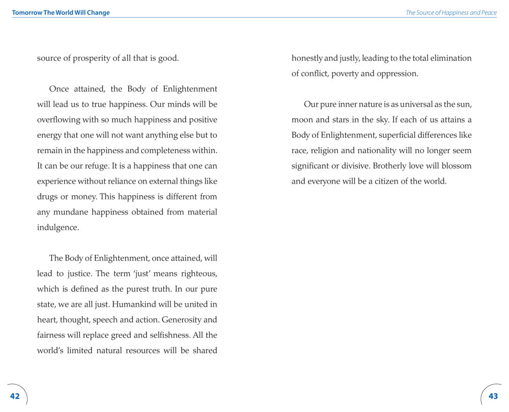 The Body of Enlightenment: A Path to True Happiness Tomorrow The World Will Change หน้า 23