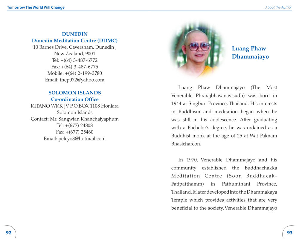 Luang Phaw Dhammajayo and His Role in Buddhism Tomorrow The World Will Change หน้า 48